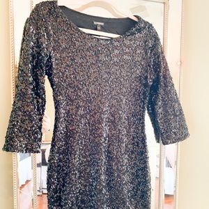 Sequin Little Black Dress